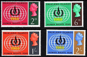 Фалкленды, 1968, Права Человека, 4 марки